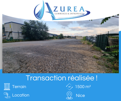 Location d'un terrain de 1500 m² à Nice Ouest