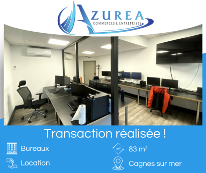 Location d'un local de 83m² à Cagnes sur mer