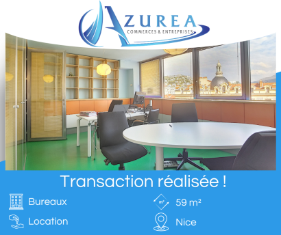 Location d'un bureau de 59m² à Nice