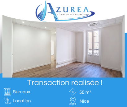 Location d'un bureau de 58m² à Nice