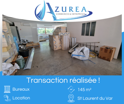 Location d'un local de 145 m² à St Laurent du Var