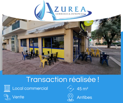 Vente des murs occupés d'un local de 45m² à Antibes