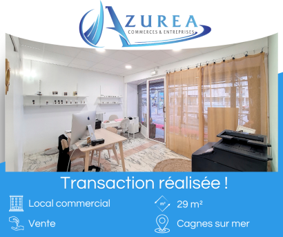 Vente des murs occupés d'une boutique à Cagnes sur mer