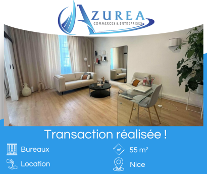 Location d'un bureau de 55 m² à Nice.