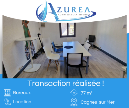 Location d'un bureau de 77 m² à Cagnes sur Mer