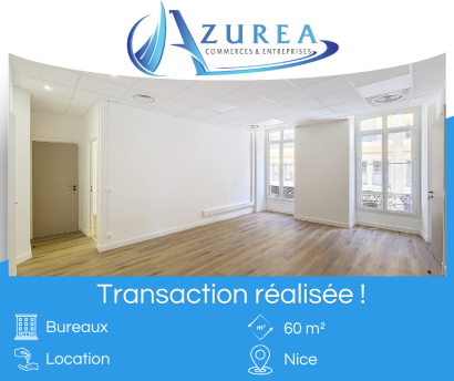 Location d'un bureau de 60m² à Nice