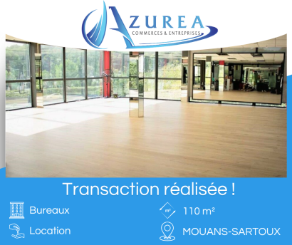 Location d'un bureau de 110 m² à Mouans-Sartoux.