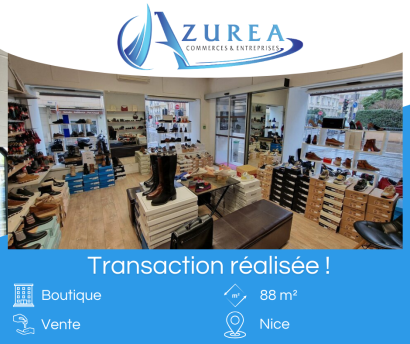 Vente d'une boutique de 88 m²  situés sur le quartier de la libération à Nice