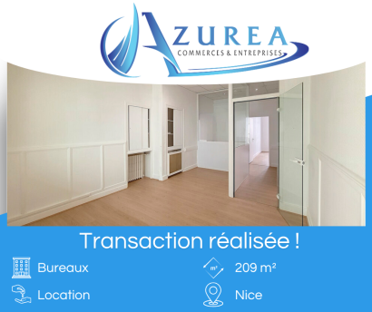 Location d'un bureau de 209 m² à Nice