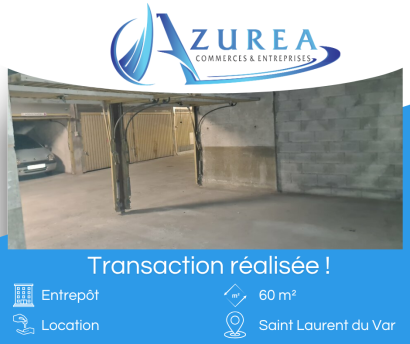 Location d'un local de stockage de 60 m² à Saint Laurent du Var