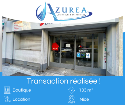 Location d'une boutique de 133m² à Nice