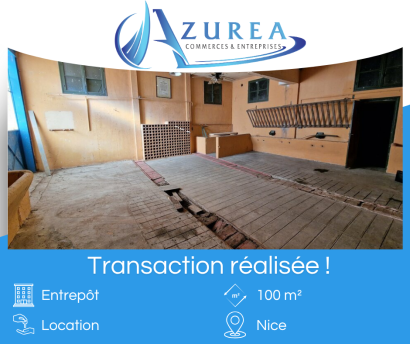 Location d'un entrepôt de 100m² à Nice Ouest